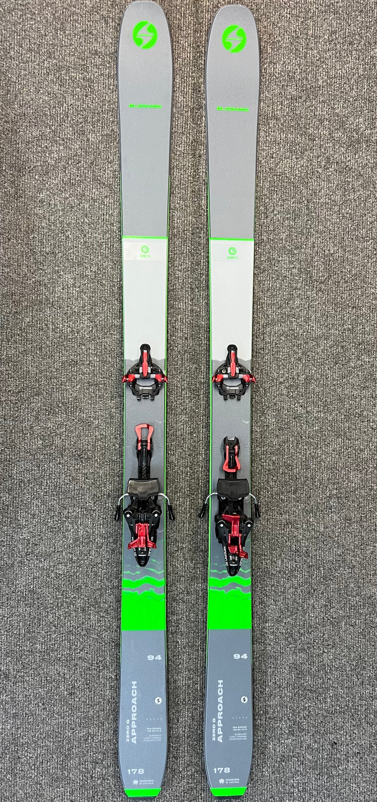 ZERO G 94 Skis Inc. Marker King Pin 10 Bindings EX DEMO (178cm)