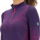 Exceleration running shirt long sleve zip up women