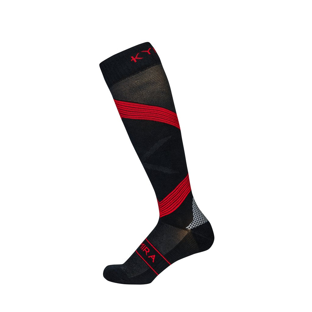 Chaussettes de compression infrarouges Kymira - Noir et rouge