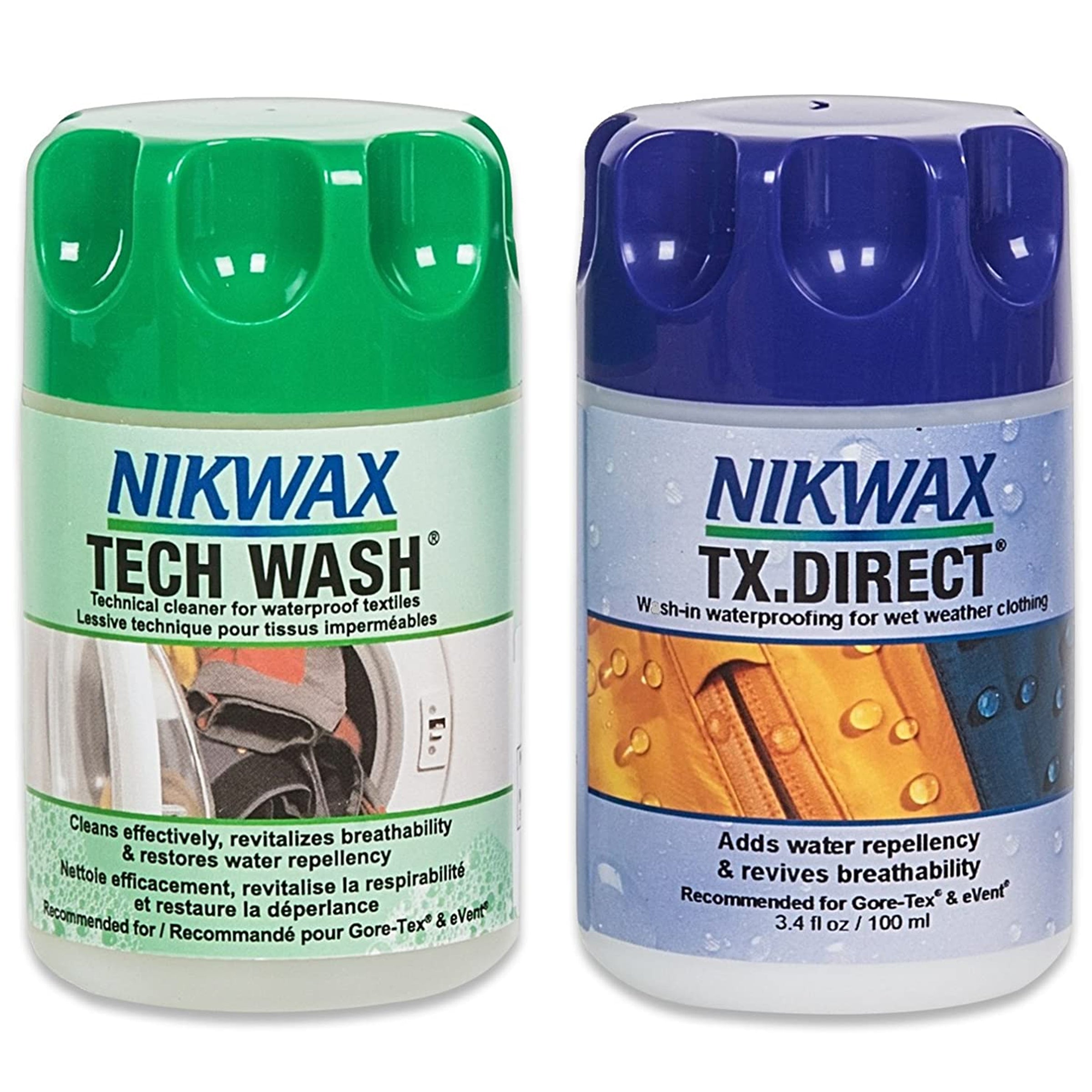 Nikwax TX Direct Wash & Tech Wash 150ml Twin Pack The Visor Shop.com