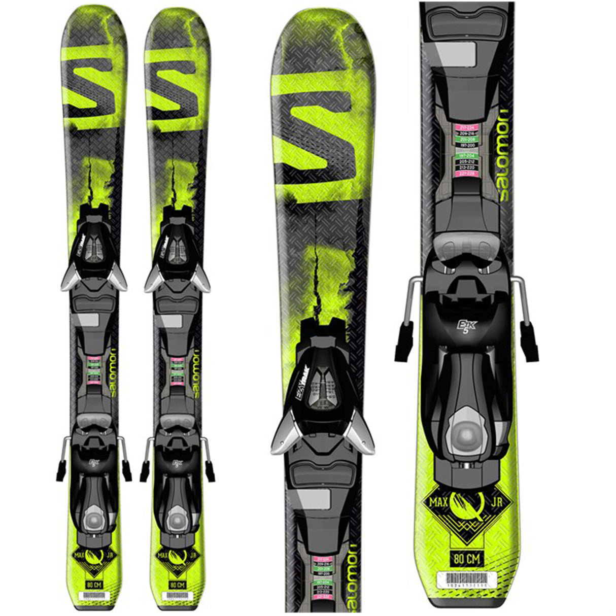 Salomon Q-Max Jr XS Skis Including Ezytrak 5 Binding