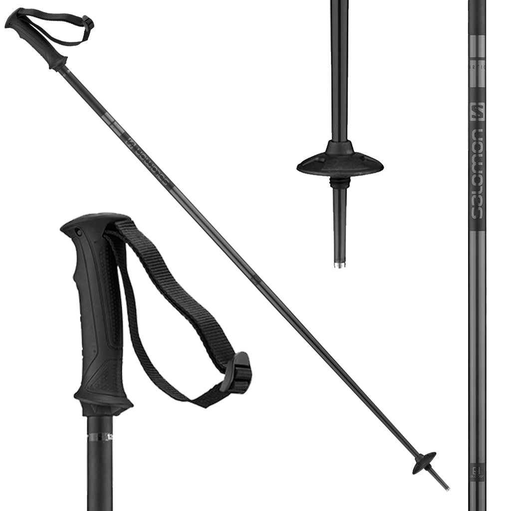 Salomon Artic Pole ski poles black 115cm 120cm 125cm 130cm – Ski Exchange