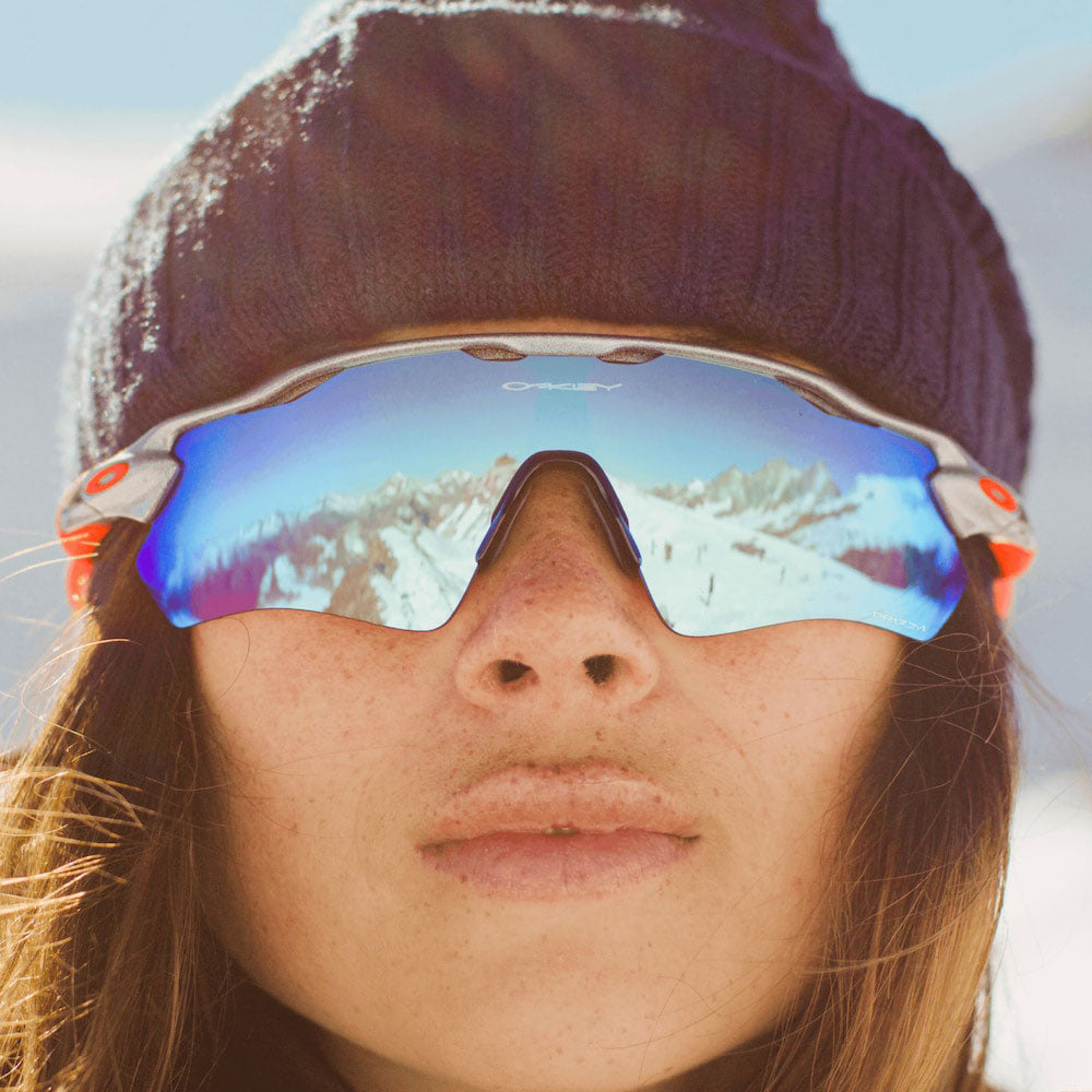 Radar® EV Path® Prizm Snow Sapphire Lenses, Polished White Frame Sunglasses
